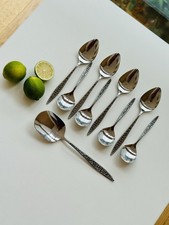 Vintage Viners 1960’s ‘Mosaic’ Set Salad Serving Spoon, Dessert & Fruit Spoons