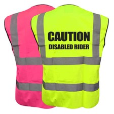 CAUTION DISABLED RIDER HI VIS