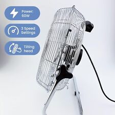 Schallen 14" Chrome High Velocity Fan Cold Air Circulator Adjustable Floor Fan