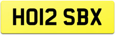 HORSEBOX NUMBER PLATE HO12 SBX