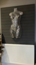  Metal Wall Art Female Torso Front Sculpture Abstract Decor Man Cave 