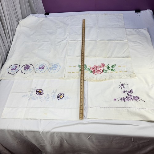 Vintage embroidered pillowcase - vintage,