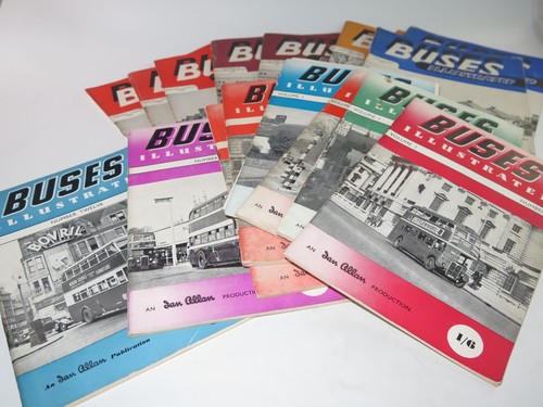 Vintage buses illustrated - vintage,