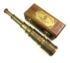 Vintage Brass Telescope Antique 20 Inch Hand Extending Naval Victorian Pirate