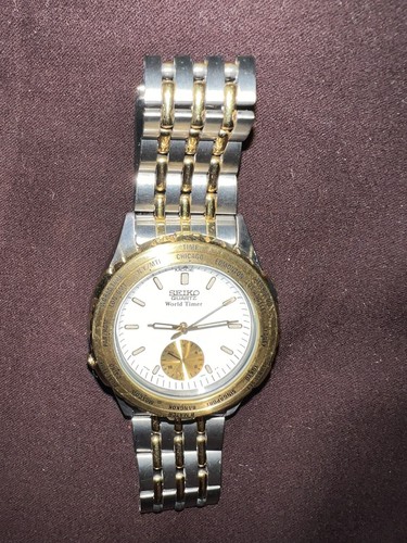 Seiko world timer quartz watch - world,