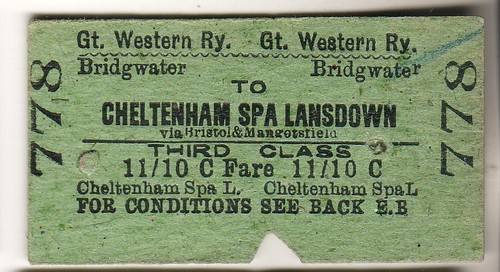 Railway ticket gwr - railway,