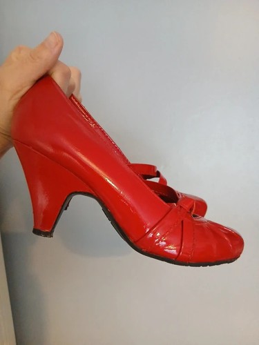 Hush puppies red - red, patent