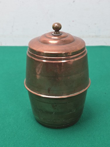 Vintage copper brass lidded - &,