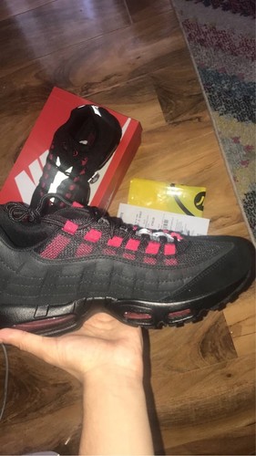 Red black nike air max - red/black, 95s