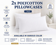 2x Polycotton Pillowcases