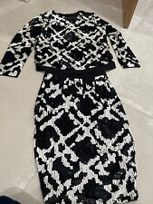 WHISTLES SEQUIN SKIRT TOP SUIT OUTFIT waist 25 uk 6/8 designer gt cruise-party