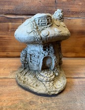 STONE GARDEN MUSHROOM FAIRY LEAF HOUSE ORNAMENT GIFT