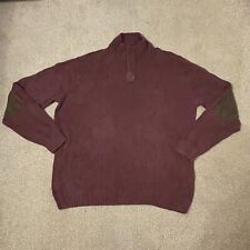 Burgundy Button Neck Jumper