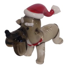 Art Glass Schnauzer Dog