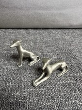 2 Vintage K L Pewter Miniature