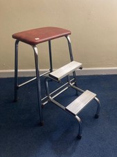 Foldable Step Stool Ladder with 2-Step Space Saving Stairs Chair Multifunctional