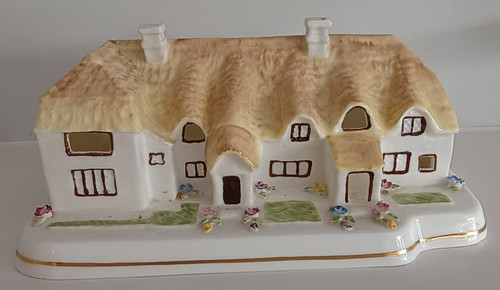 Coalport china cottage house - china, /
