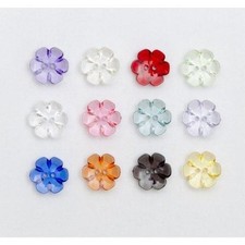 2 Hole Clear Flower  BUTTONS
