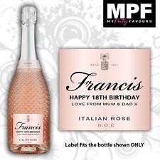 Personalised FREIXENET Prosecco Wine Bottle LABEL Birthday Wedding Hen Party