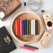 Blessed Bee 6 Beeswax Spell Candles, Pagan Witch Wiccan Luck Love Natural Scent