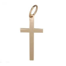 9ct Gold Pendant Charm Tall Religious Cross Jewellery New Stamped 375