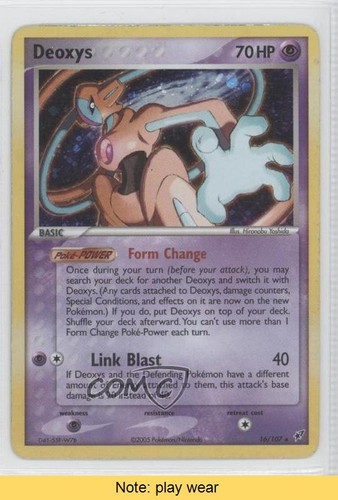 Deoxys holo pokémon 16 - holo, ex