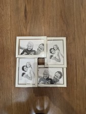 White Silver Plated Multi Aperture Photo Frame 4X4X6 Inch