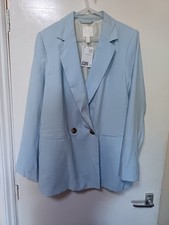 H&M Ladies Baby Blue Jacket NWT  ( lining has 2 marks see photo) UK6