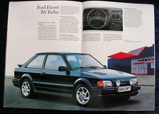1987 Ford Escort brochure with RS Turbo, XR 3i and convertible