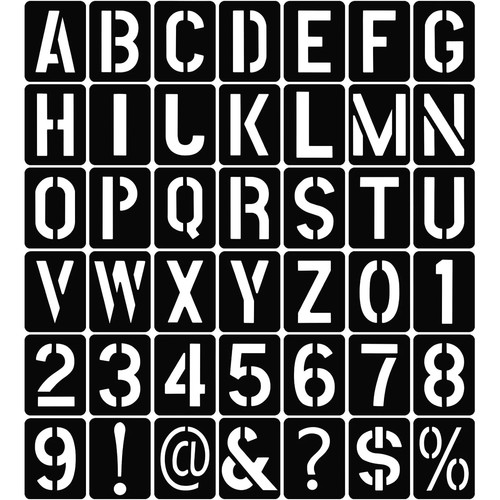Pcs letter stencils large - 42,