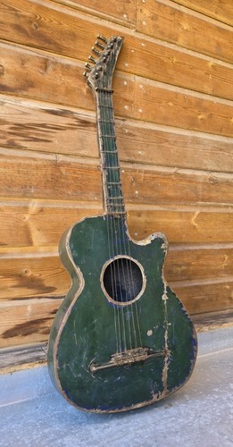 Vintage metal guitar sculpture - vintage,