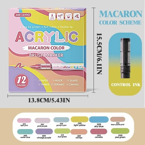 Pastel acrylic paint - 12,