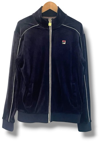 Fila blue velour track jacket - blue,