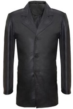 Mens 3/4 Black Cromby Coat