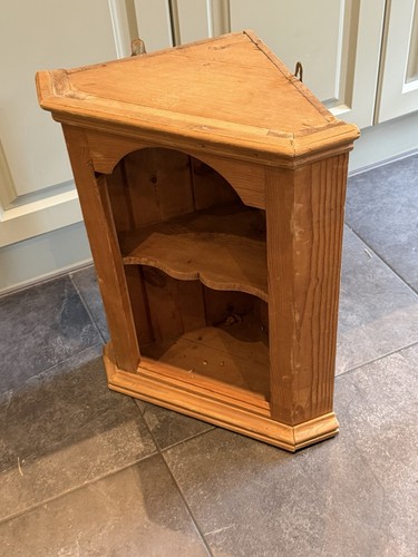 Antique pine corner - cupboard,