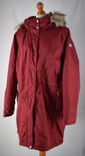 Ladies Regatta Isotex 5000 Burgundy Red Hooded Quilted Coat Size UK 22