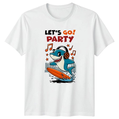 Funny shark shirt lets go - shark, t-shirt