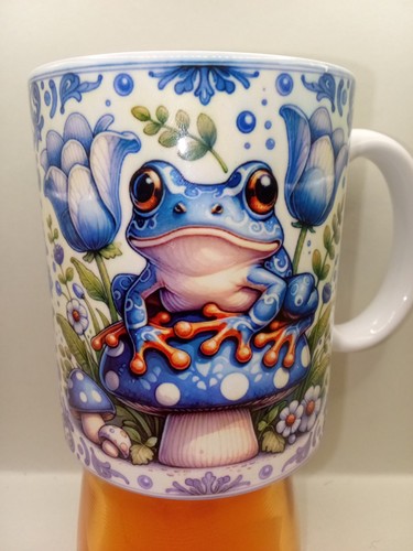 Cute toad frog mug - frog, 11oz