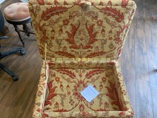 Duresta Woburn Large Red & Gold Multicolour Velvet Rectangle Foot Stool