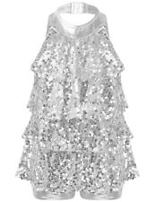 UK Kids Girls Sequins Latin