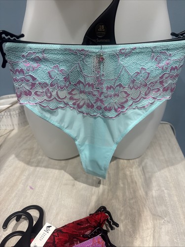Gorgeous aqua and pink thong - gorgeous,