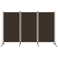 Room Divider 3-Panel Brown