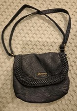 Mantaray Navy Faux Leather Crossbody Bag