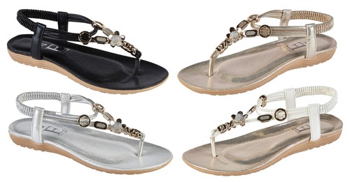 Womens diamante sandals flip - diamante,