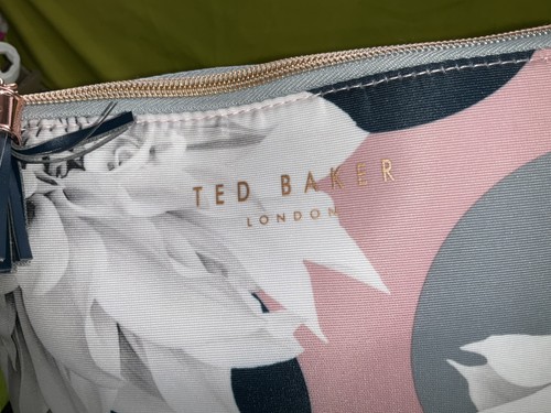 Navy white pink - navy, floral