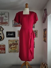 Vivien of Holloway Vintage Inspired Retro Style 1940s Dress Red Gloria VOH 18