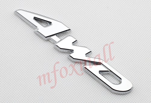 Metal chrome 4wd logo - metal,