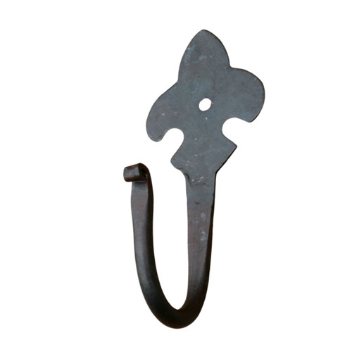 Large wrought iron hook hat - iron,