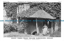 R149246 Quaint Timber Porch College Almshouses. Cobham. Pickwick