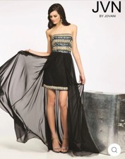 Jovani Gown Sz 2 Hi Lo Gold